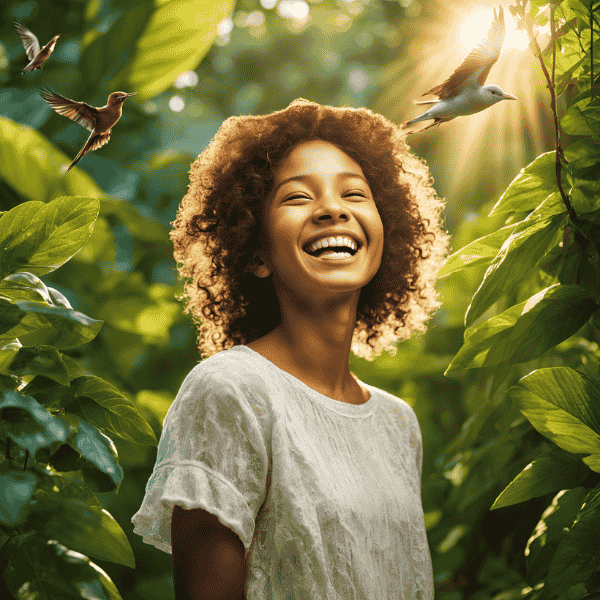 "Person enjoying a peaceful walk in a green park to improve mental health and reduce stress.